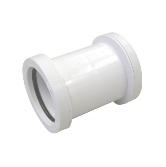 40mm Osma Push-Fit Waste Straight Connector - Wavin (White) – 5W102W