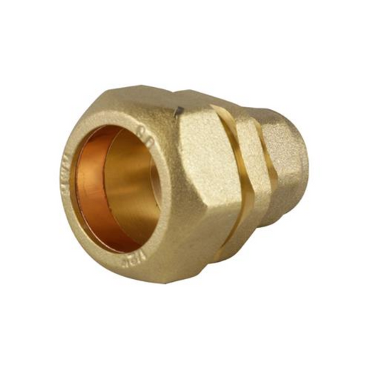 Genbra MDPE to Copper Compression Coupler (Brass) 20mm x 15mm – BFMC-2015