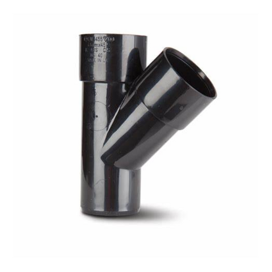 Polypipe Waste System Junction (Black) 50 mm x 45° – WS53B