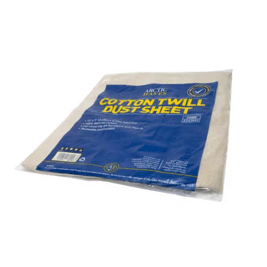 Arctic Hayes Cotton Dust Sheet (Natural Beige) 3.6m x 2.8m – AD62822