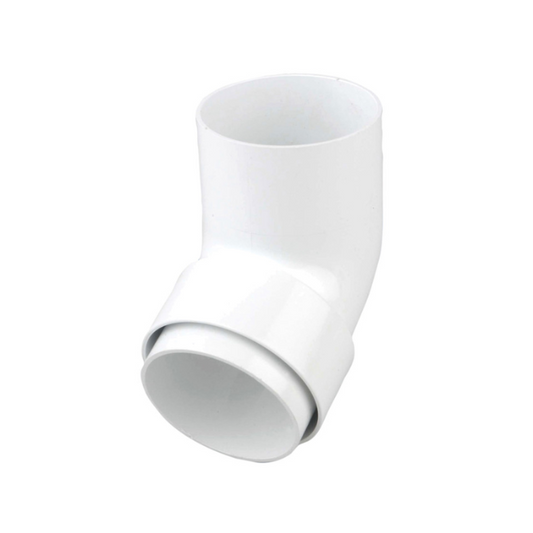 68mm Osma RoundLine Offset Bend Spigot - Wavin (White) – 0T026W