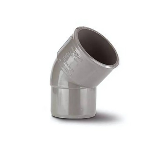 Polypipe Spigot Bend (Grey) 40mm x 45° – WS49G