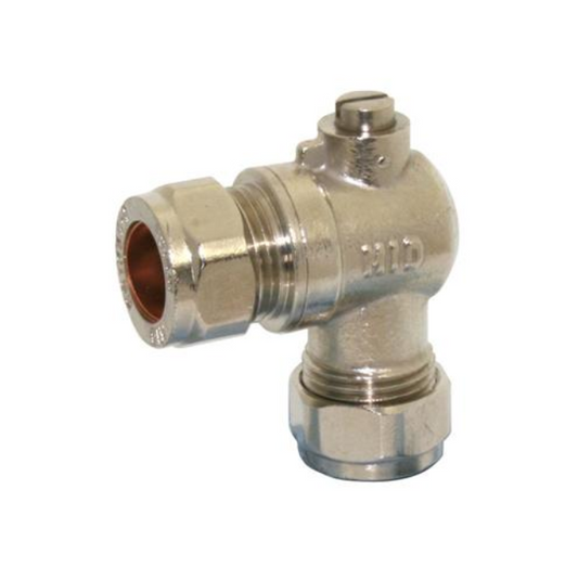 GENBRA Angled Isolating Valve (Chrome) 15mm – BFIVA-15