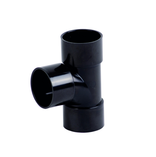 Wavin OsmaWeld Solvent-Weld Waste Tee 87.5° (Black) 50mm – 2M190B