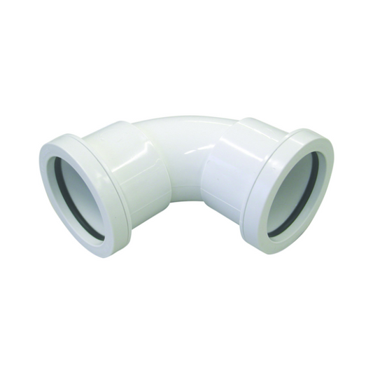 32mm x 87.5° Osma Push-Fit Waste Bend - Wavin (White) – 4W161W