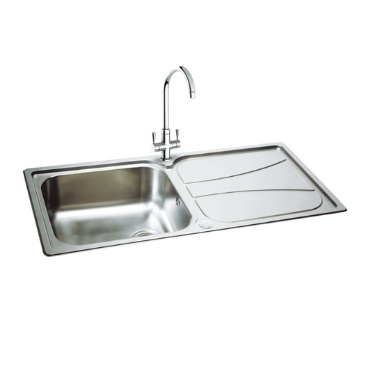 Carron Phoenix Zeta 1.0 Bowl Inset Sink (Stainless Steel) – 101.0043.154