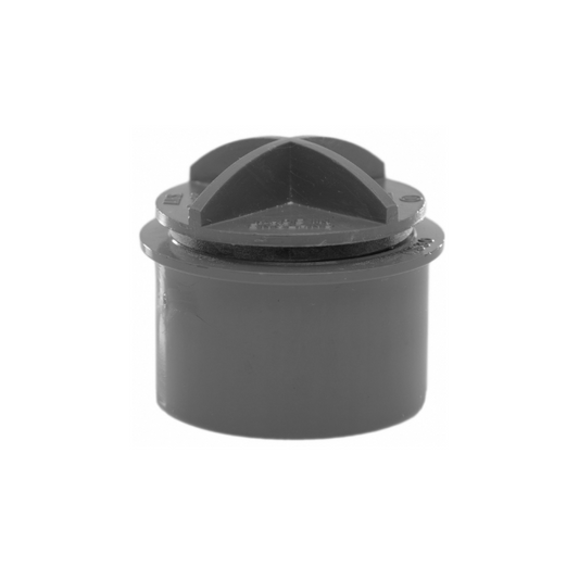 Polypipe Solvent Weld Waste Screwed Access Plug (Grey) 40mm - WS30G