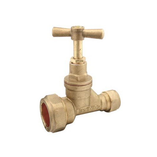 GENBRA MDPE to Copper Stop Tap (Brass) 25mm x 22mm – BFST-2522