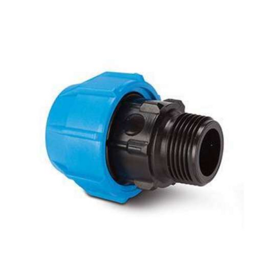 Polyfast Male BSP Threaded Adaptor (Black) 32mm x 1" – 40432