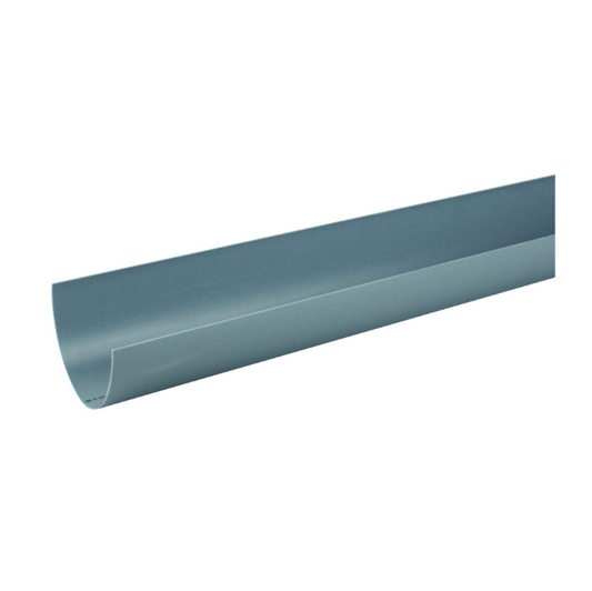 Wavin Osma RoundLine Half-Round Gutter (Grey) 112mm x 4M – 0T074G