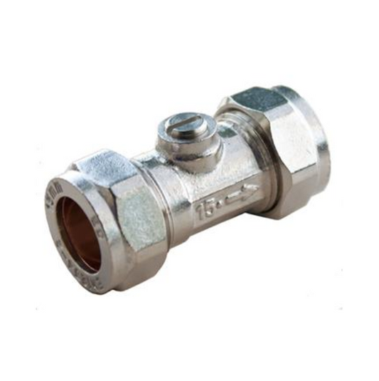 GENBRA Isolating Valve Compression (Chrome-Plated Brass) 15mm – BFIV-15