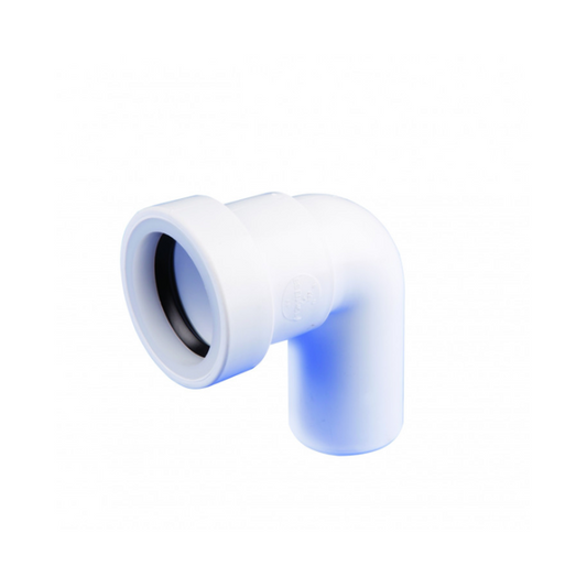 50mm x 90° Spigot Bend Osma Push-Fit Waste - Wavin (White) – 2W260W
