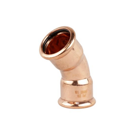 PressFit Water 45° Elbow (Copper) 54mm – PFWE/45-54