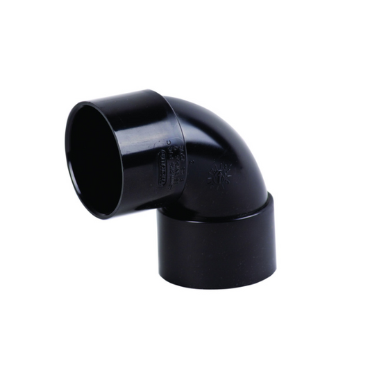 Wavin OsmaWeld Solvent-Weld Waste Bend 87.5° (Black) 50mm – 2M161B