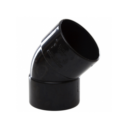 Polypipe Waste System Obtuse Bend (Black) 50 mm x 45°– WS54B