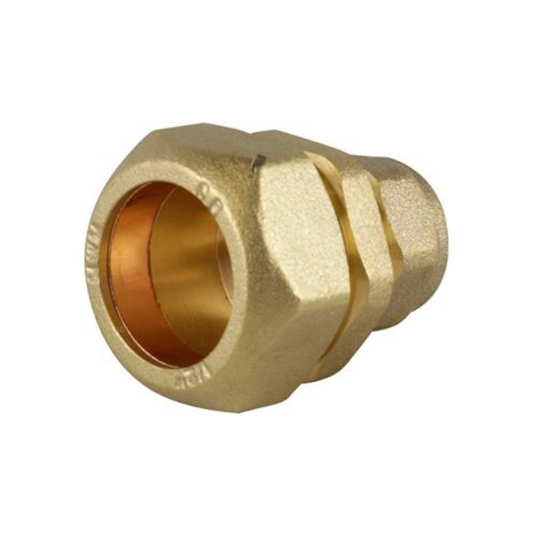 Genbra MDPE to Copper Compression Coupler (Brass) 25mm x 22mm – BFMCDC-2522