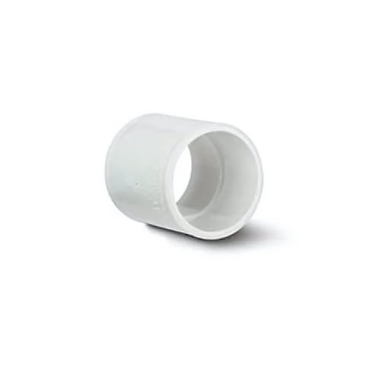 Polypipe System 2000 Solvent‑Weld Straight Coupling (White) 40 mm – MU210W