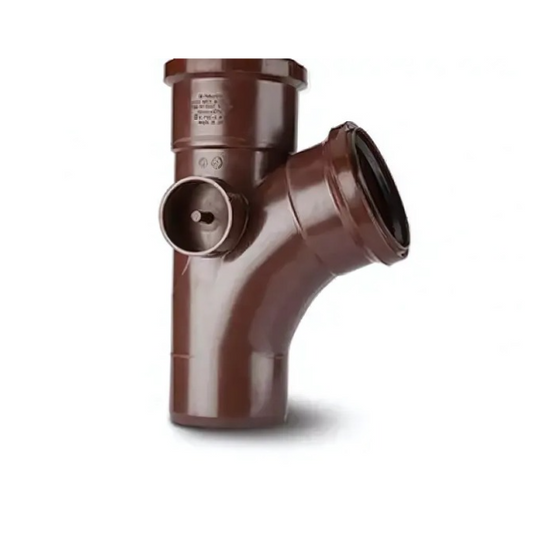Polypipe Equal Single Branch (Brown) 110 mm x 112.5° - ST403BR
