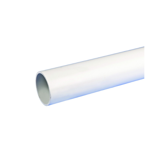 40mm x 3M Osma Push-Fit Waste Plain Ended Pipe - Wavin (White) – 5W073W