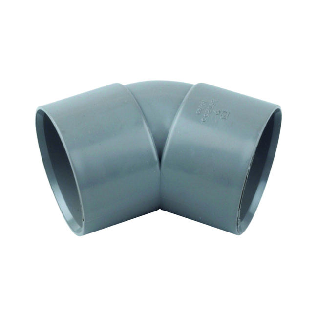 50mm OsmaWeld Solvent-Weld Waste 45° Bend - Wavin (Grey) – 2Z163G