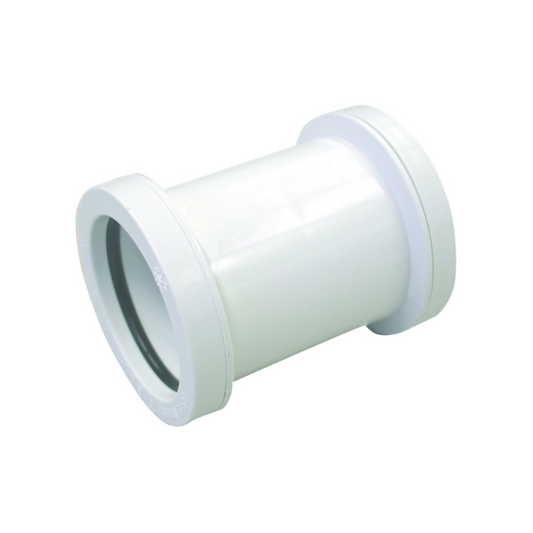 40mm Osma Push-Fit Waste Double Socket Coupler - Wavin (White) – 5W105W