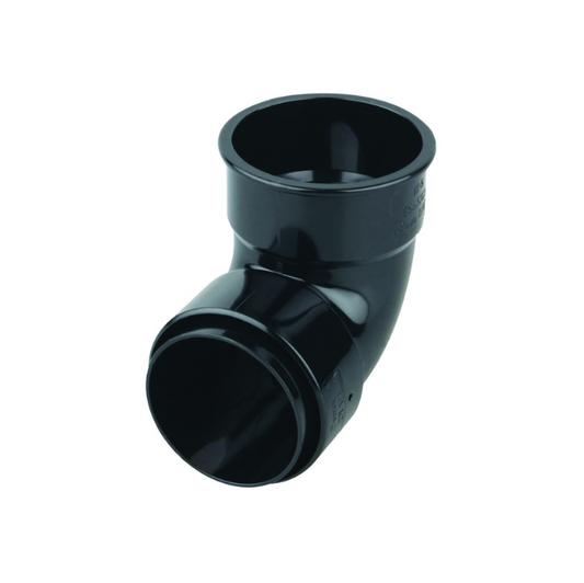68mm x 87.5° Osma RoundLine Pipe Bend - Wavin (Black) – 0T161B