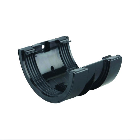 112mm Osma RoundLine Gutter Jointing Bracket - Wavin (Black) - 0T005B