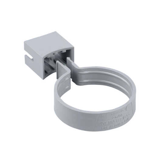 Wavin Osma RoundLine Pipe/Socket Bracket (Grey) 68mm – 0T033G