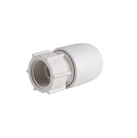 Wavin Hep2O Hand Tap Connector (White) 10mm x ½″ - HD26A/10W