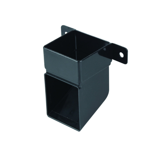 Wavin Osma SquareLine Pipe Shoe and Bracket (Black) 61mm – 4T832B