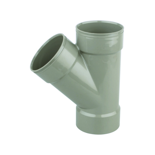 110mm OsmaSoil Double Solvent Weld Single Branch 45° - Wavin  (Olive) – 4S410E