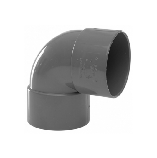 Polypipe Waste System Knuckle Bend (Grey) 50 mm x 90° – WS64G