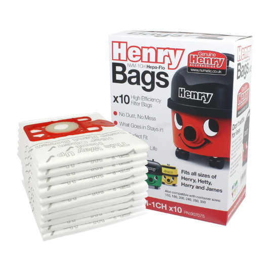 Henry Numatic HEPA-Flo Vacuum Filter Bags (White) Pack of 10 – 604015