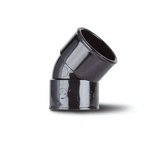 Polypipe System 2000 Solvent‑Weld Obtuse Bend  (Black) 32 mm x 45° – MU113B