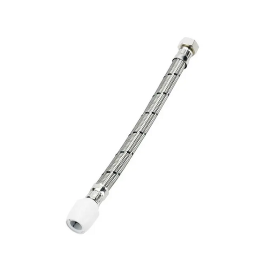 Hep2O Flexible Tap Connector (Silver) 15mm x 1/2" x 300mm - HD125A/15W