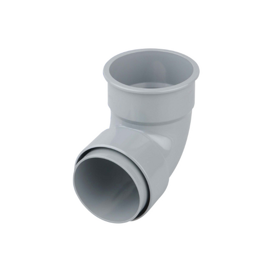 Wavin Osma RoundLine Pipe Bend (Grey) 68mm x 87.5° – 0T161G