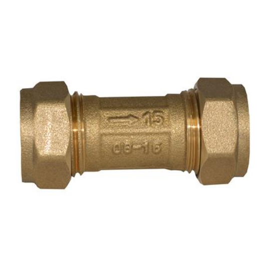 Genbra Single Check Valve (Brass) 15mm Compression – BFSCV-15
