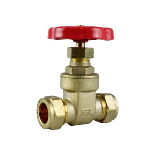 GENBRA Gate Valve Compression x Compression (Brass) 15mm – BFGV-15