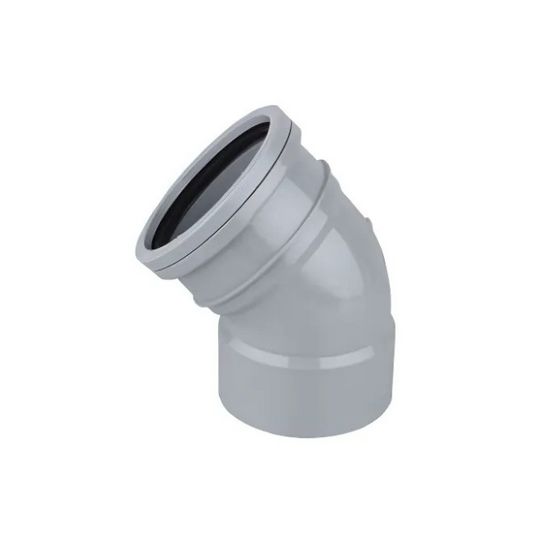 110mm x 45° OsmaSoil Solvent Weld Bend - Wavin (Grey)- 4S263G