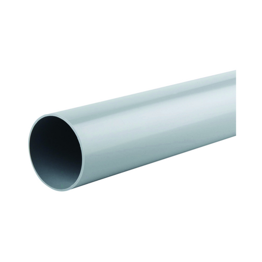 Wavin Osma RoundLine Plain End Downpipe (Grey) 68mm x 4M – 0T084G