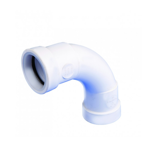 40mm x 87.5° Bend Osma Push-Fit Waste - Wavin (White) – 5W161W