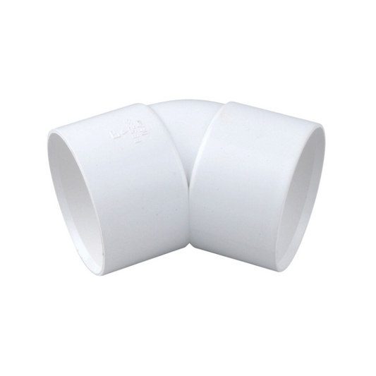 Wavin OsmaWeld Waste 32mm 45° Bend (White) – 4Z163W