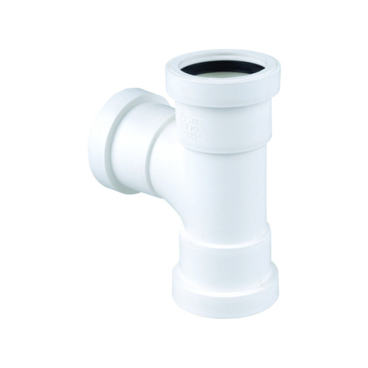 32mm x 87.5° Osma Push-Fit Waste Tee - Wavin (White) – 4W190W