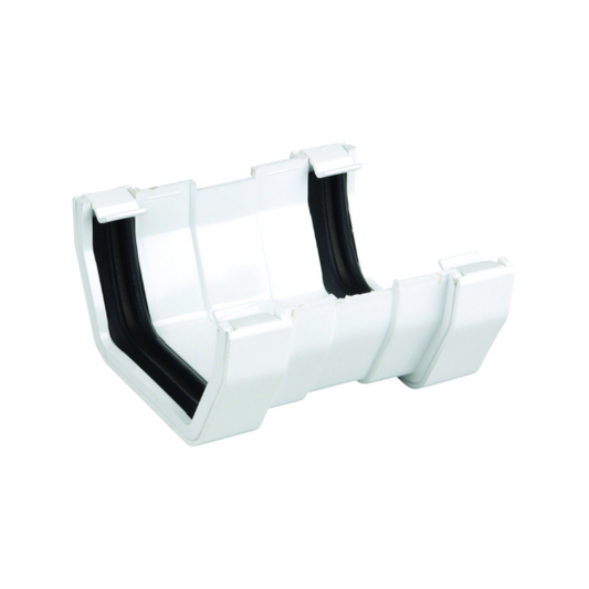 100mm Osma SquareLine Gutter Union - Wavin (White) – 4T809W