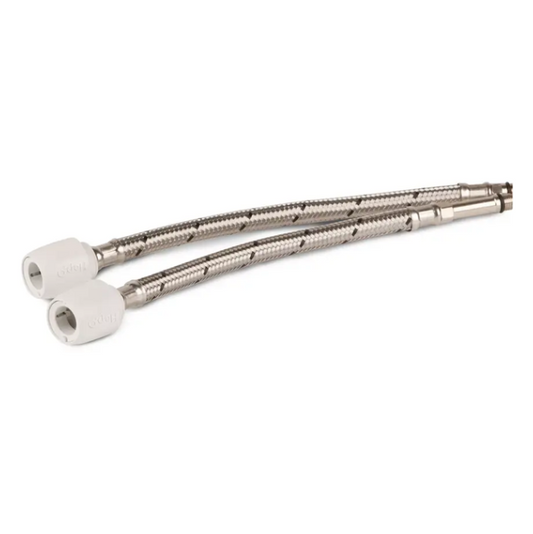 Wavin Hep2O Flexible Tap Connector (Silver) 15mm x M12 x 300mm - HX36/15M12W