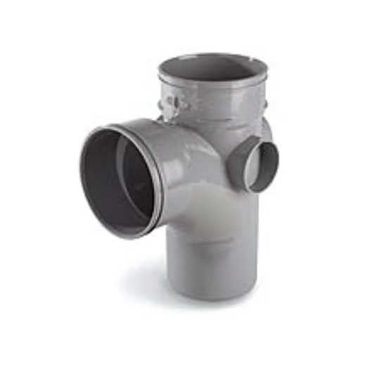 110mm x 87.5° OsmaSoil Solvent Weld Single Branch Wavin (Grey) - 4S290G
