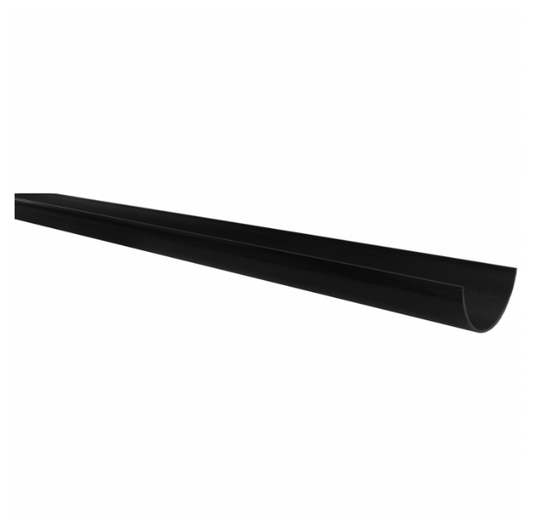 112mm x 4M Half Round Gutter - Polypipe (Black) – RR101B
