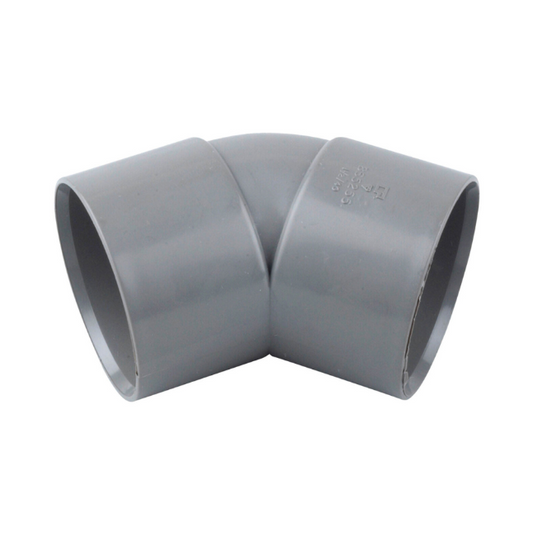 Wavin OsmaWeld Solvent-Weld Waste 45° Bend (Grey) 40mm – 5Z163G
