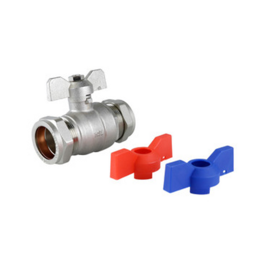 Butterfly Dual Handle Ball Valve (Chrome) 15mm – BFBDBV-15