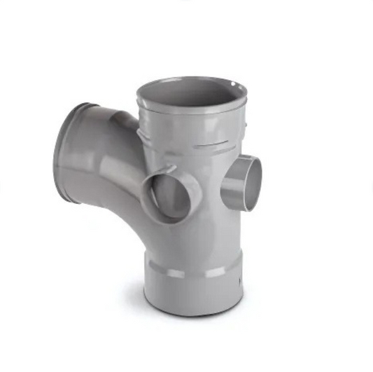 OsmaSoil Double Solvent Weld Single Branch 87.5° (Grey) 110mm – 4S490